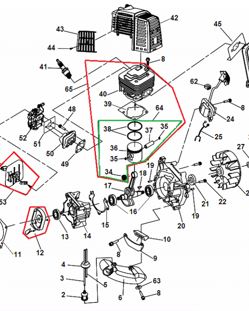 1 МОТОБУР CHAMPION AG252 КАРБЮРАТОР - ПОРШЕНЬ  - КОЛЬЦА  - ЦИЛИНДР - ФИЛЬТР ВОЗДУШНЫЙ - СТАРТЕР - МАГНЕТО - МАХОВИК - КОЛЕНВАЛ - СЦЕПЛЕНИЕ  | Ремонт | Запчасти | в СПБ