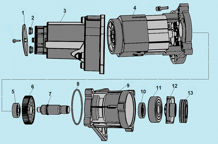 2 НАСОС - ЭЛЕКТРОДВИГАТЕЛЬ МОЙКА CHAMPION HP5160  | ремонт | в СПБ