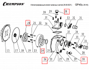 1 | ПОМПА | Запчасти для мотопомпы чемпион |  GP40 после 2019 года после s/n 23091900001  |