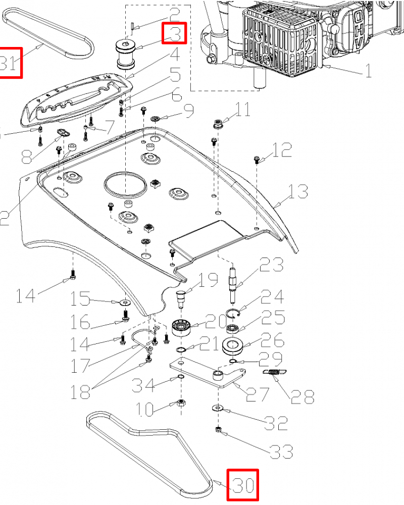 7 | РЕМНИ | Запчасти для уборочной чемпион | GS5080 после 2021 года | после s/n 37012000001 |