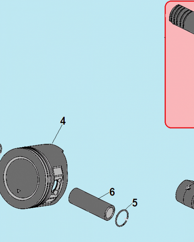 5 ПОРШЕНЬ -ЦИЛИНДР -КОЛЕНВАЛ- КОЛЬЦА МОТОПОМПА CHAMPION GTP80  | ремонт | в СПБ