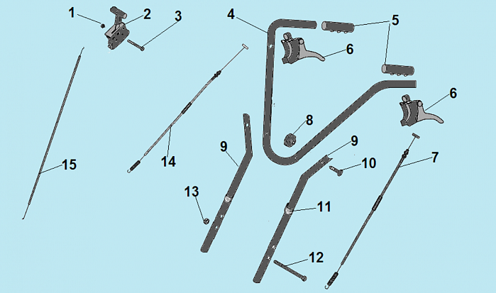 2 РУЧКА - ТРОС ГАЗА КУЛЬТИВАТОР CHAMPION ВC5712  | ремонт | в СПБ