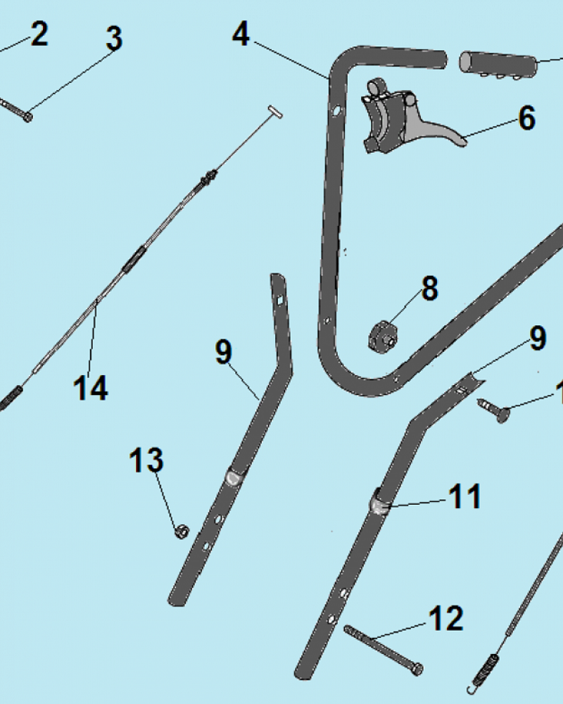 2 РУЧКА - ТРОС ГАЗА КУЛЬТИВАТОР CHAMPION ВC5712  | ремонт | в СПБ