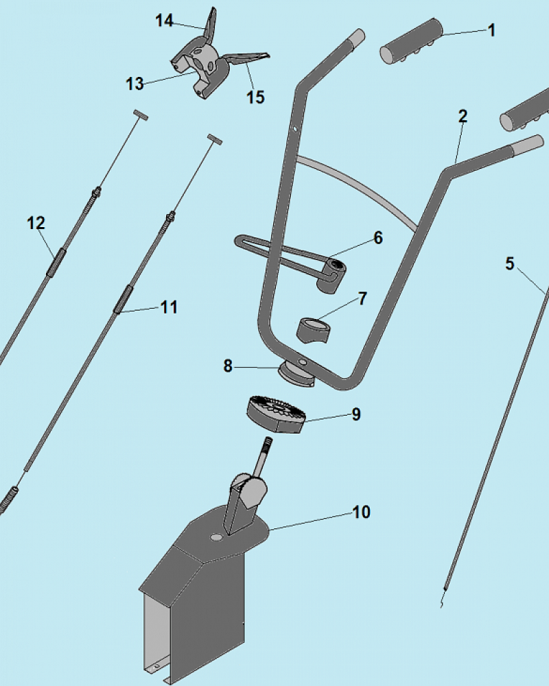 2 РУЧКА - ТРОС ГАЗА КУЛЬТИВАТОР CHAMPION ВC7712  | ремонт | в СПБ