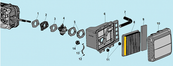 16 ВОЗДУШНЫЙ ФИЛЬТР МАШИНА ПОДМЕТАЛЬНАЯ CHAMPION GS50100  | ремонт | в СПБ