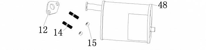 12 | Глушитель | Запчасти для генератора чемпион | GG3200EW  | Сервис - Магазин |