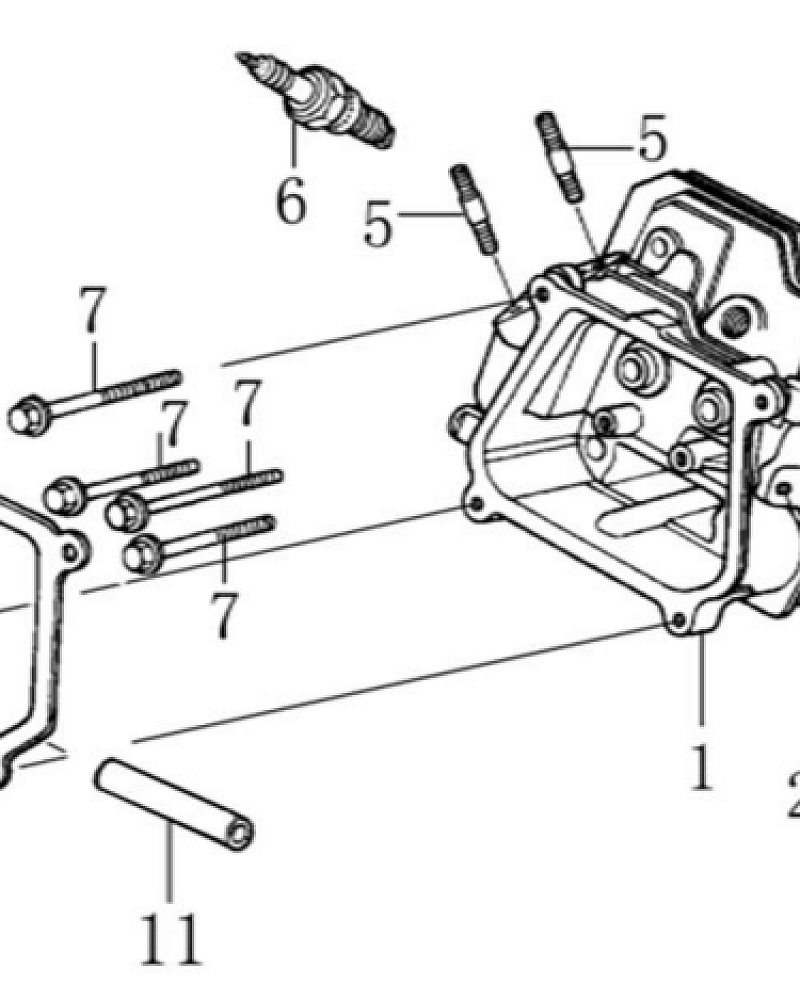 2  | ГОЛОВКА БЛОКА | Запчасти для виброплиты чемпион | PC6337F | Поставка по России | 