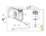 10 | БАК - ПРОБКА - ШЛАНГ |  Запчасти для газонокосилки чемпион |  LM4630  после 2019 года |  после номера s/n 32041900901 | Запчасти по России  |  Ремонт - в СПБ  |