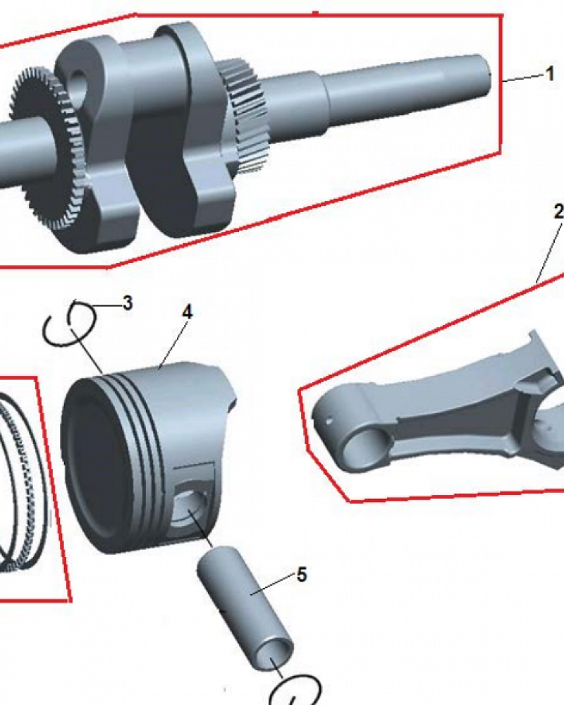 6 ПОРШЕНЬ -ЦИЛИНДР -КОЛЕНВАЛ- КОЛЬЦА МОТОПОМПА CHAMPION GHP40-2  | ремонт | в СПБ