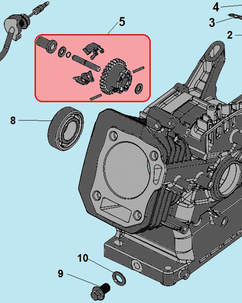 10 ЦИЛИНДР - МАГНЕТО КУЛЬТИВАТОР CHAMPION ВС7713  | ремонт | в СПБ