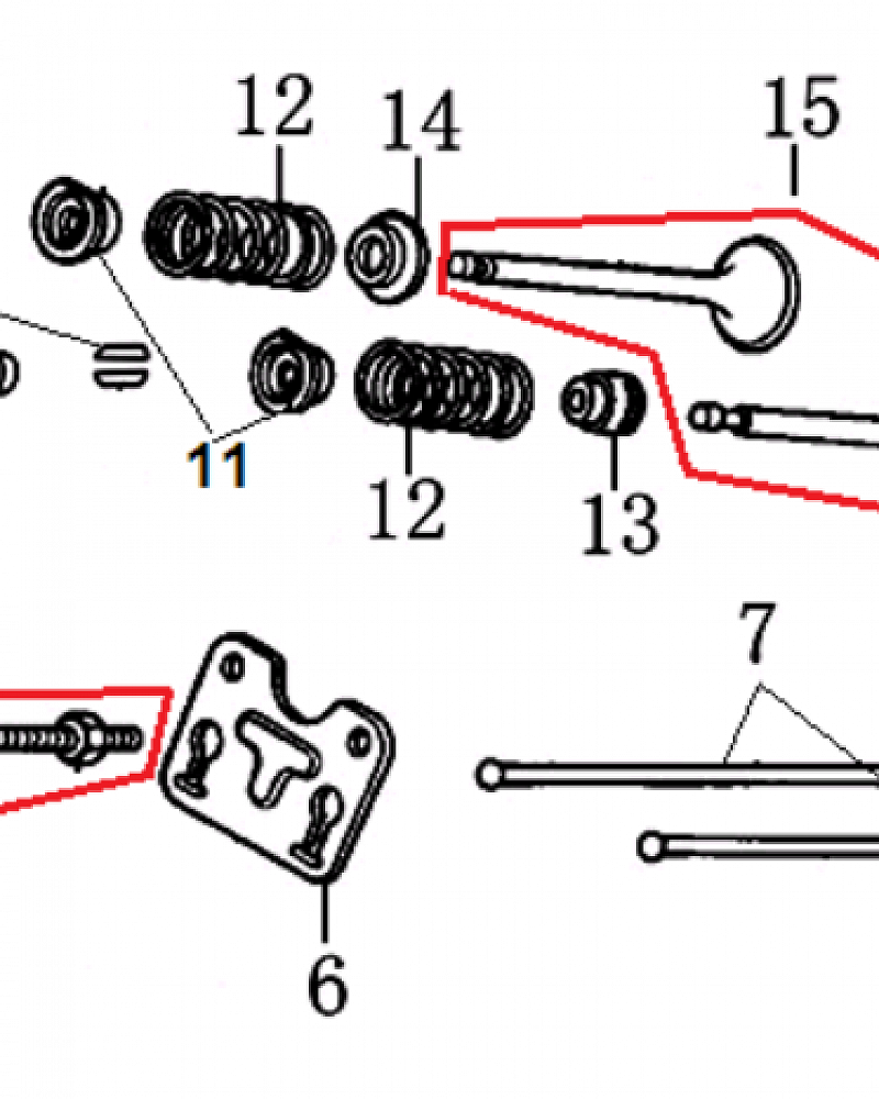 16 КЛАПАНА | СНЕГОУБОРЩИК CHAMPION STT1170E |Запчасти по России | СПБ