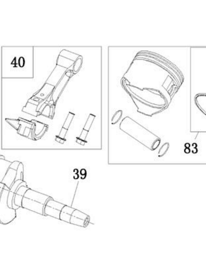 6  | Поршень - Шатун - Коленвал - Распредвал | Запчасти для генератора чемпион | GG2801| Сервис - Магазин |
