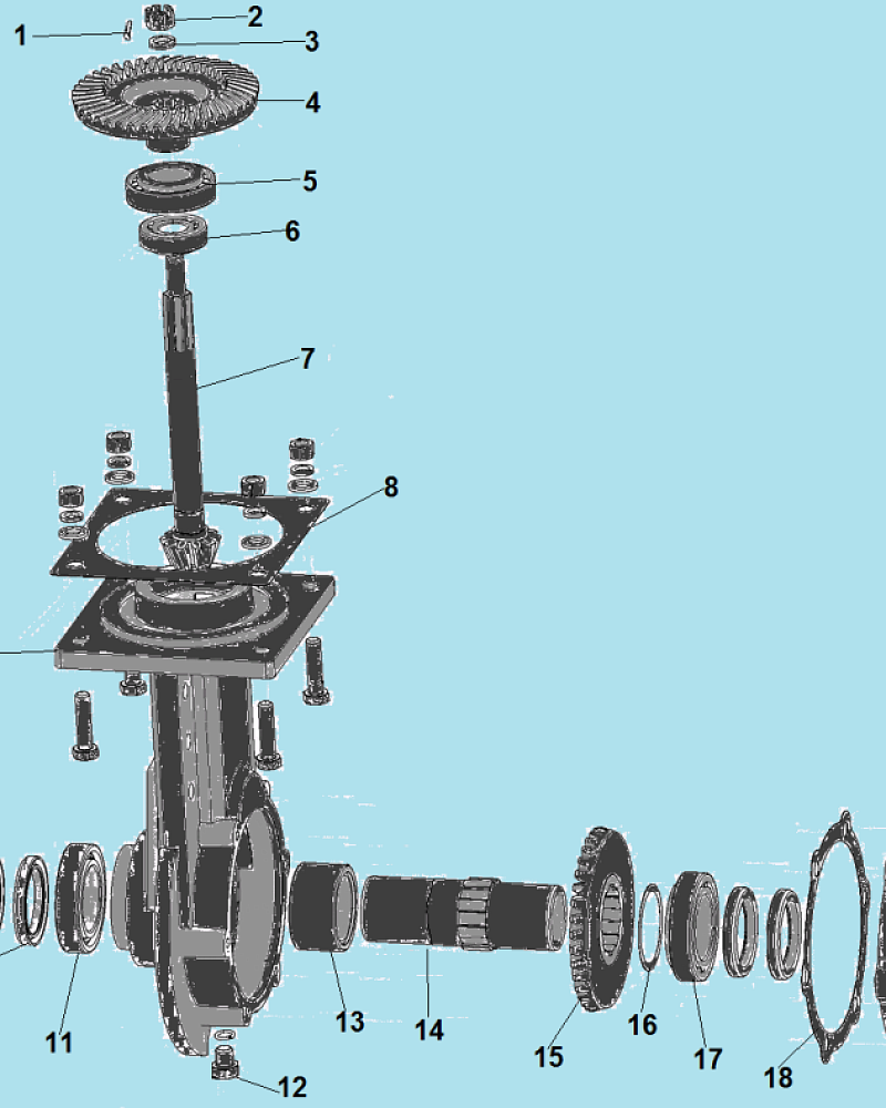 4 РЕДУКТОР - ШЕСТЕРНИ МОТОБЛОК CHAMPION ВC1193  | ремонт | в СПБ