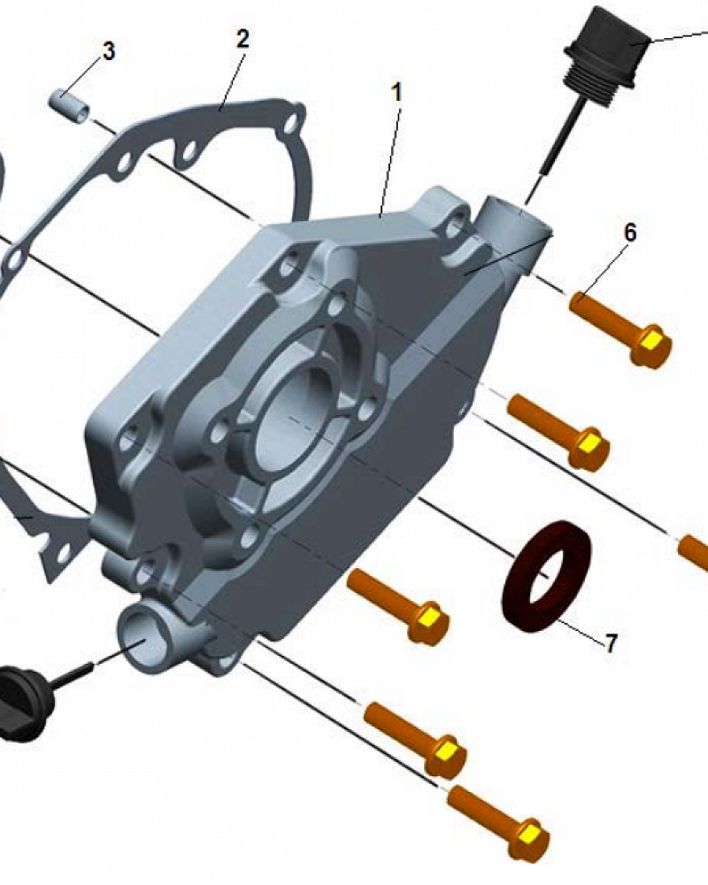 5 КРЫШКА МОТОПОМПА CHAMPION GHP40-2  | ремонт | в СПБ