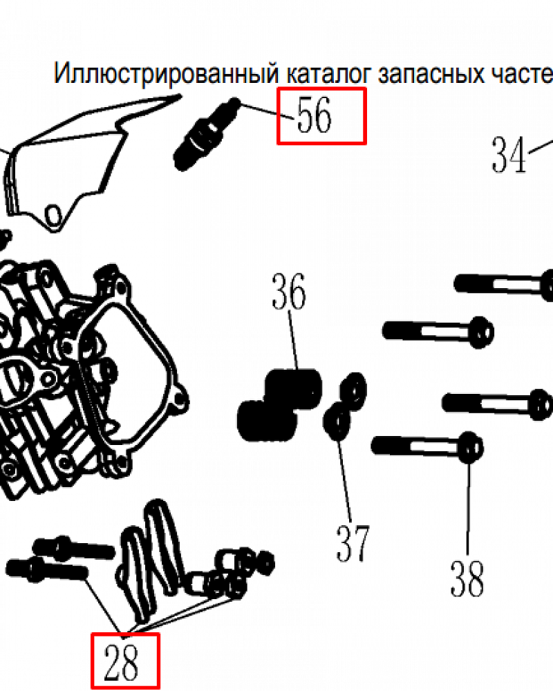 4 | ГОЛОВКА БЛОКА | Запчасти для мотопомпы чемпион | GP40 после 2019 года после s/n 23091900001 | Поставка по России |