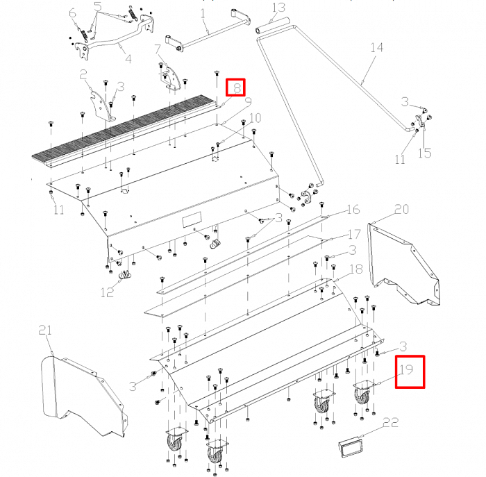 МУСОРОСБОРНИК | Запчасти для уборочной чемпион | GS5080