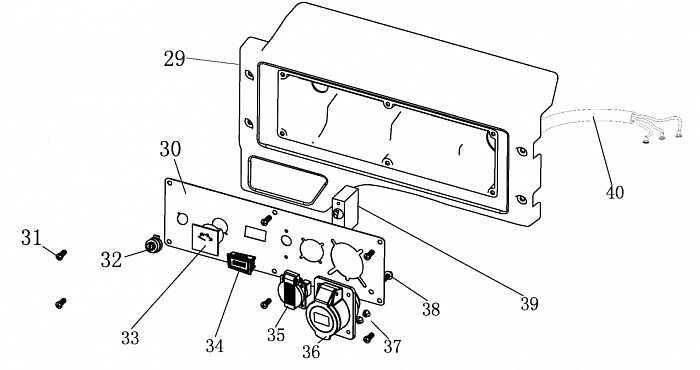 2 | Панель  | Запчасти для генератора чемпион | GG5000EW  | Поставка по России | 