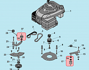 1 РЕМЕНЬ - ШКИВ - ДВИГАТЕЛЬ КУЛЬТИВАТОР CHAMPION ВC5602 после 2018 ГОДА  | ремонт | в СПБ