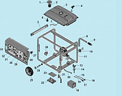 2  | Опора - Бак топливный | Запчасти для генератора чемпион | GG7501E | обновлена   | Поставка по России | Сервис - Магазин