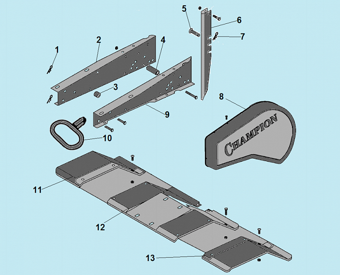 3 РАМА КУЛЬТИВАТОР CHAMPION ВC5712  | ремонт | в СПБ