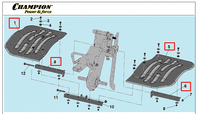 5  | КРЫЛЬЯ | Запчасти для культиватора, мотоблока чемпион |  BC8723  | Поставка по России | 