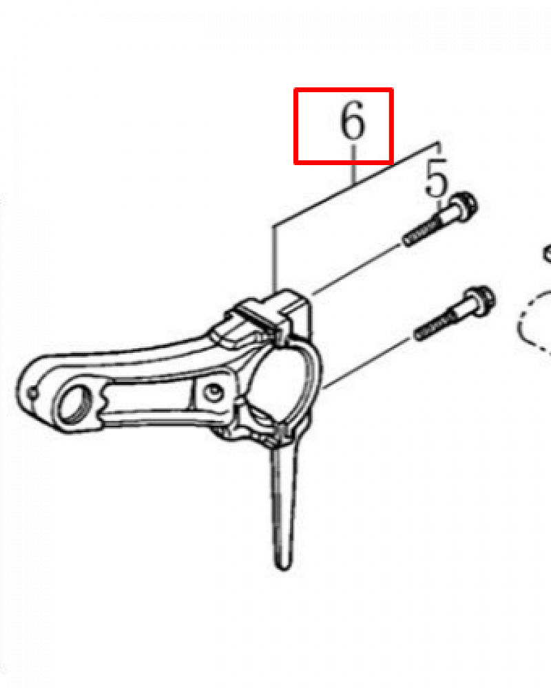 6  | ПОРШЕНЬ - КОЛЕНВАЛ- КОЛЬЦА | Запчасти для виброплиты чемпион | PC1050FT | Поставка по России | 