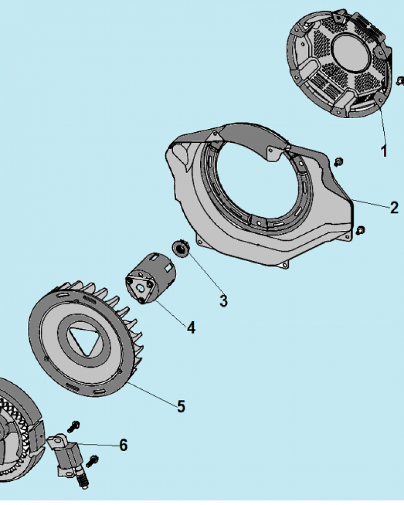 6  | Крышка картера | Запчасти для генератора чемпион | GG7501E | обновлена   | Поставка по России | Сервис - Магазин