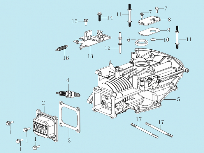 5 ГОЛОВКА БЛОКА - ЦИЛИНДР ГАЗОНОКОСИЛКА CHAMPION LM4122 до 21.04.2022 года | Ремонт | Запчасти | в СПБ