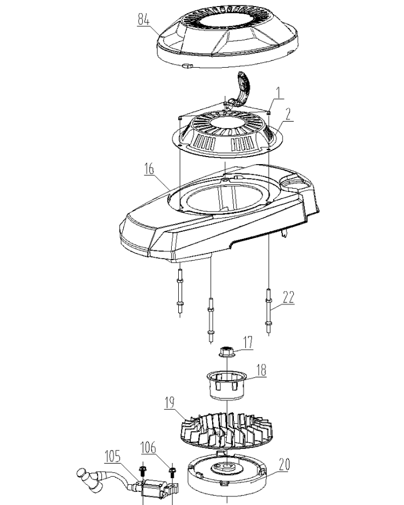 9 СТАРТЕР - МАГНЕТО - МАХОВИК | Запчасти для газонокосилки чемпион | после 2019 года LM5127  | Сервис - Ремонт
