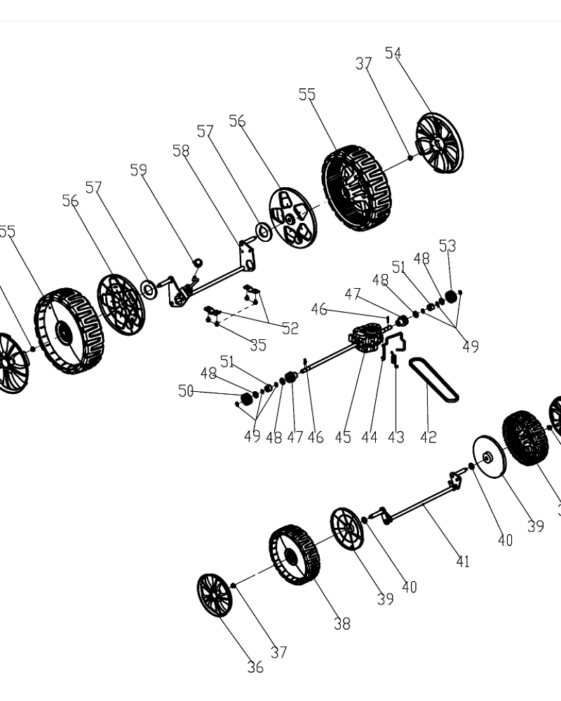 2 КОЛЕСА - РЕМЕНЬ - РЕДУКТОР | Запчасти для газонокосилки чемпион | LM5346E обновлена с 02.07.2019  | Сервис - Ремонт |