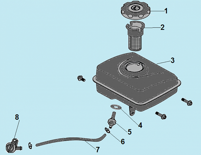 6 БАК ТОПЛИВНЫЙ ИЗМЕЛЬЧИТЕЛЬ-ШРЕДЕР БЕНЗИНОВЫЙ CHAMPION SC2818  | ремонт | в СПБ