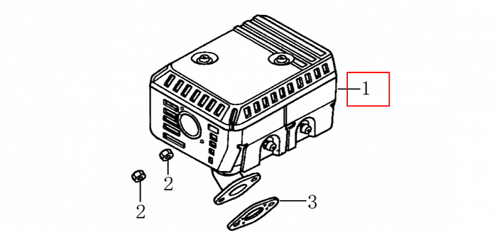 14 | ГЛУШИТЕЛЬ | Запчасти для виброплиты чемпион | PC8742F | Поставка по России | 