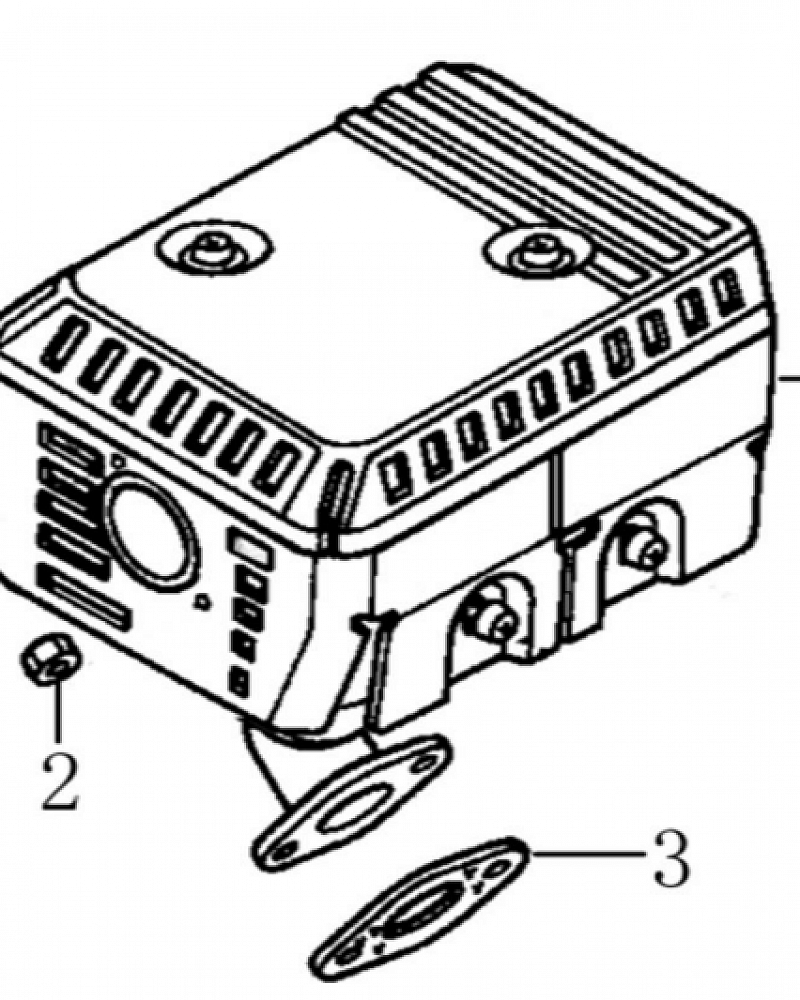 14 | ГЛУШИТЕЛЬ | Запчасти для виброплиты чемпион | PC8742F | Поставка по России | 