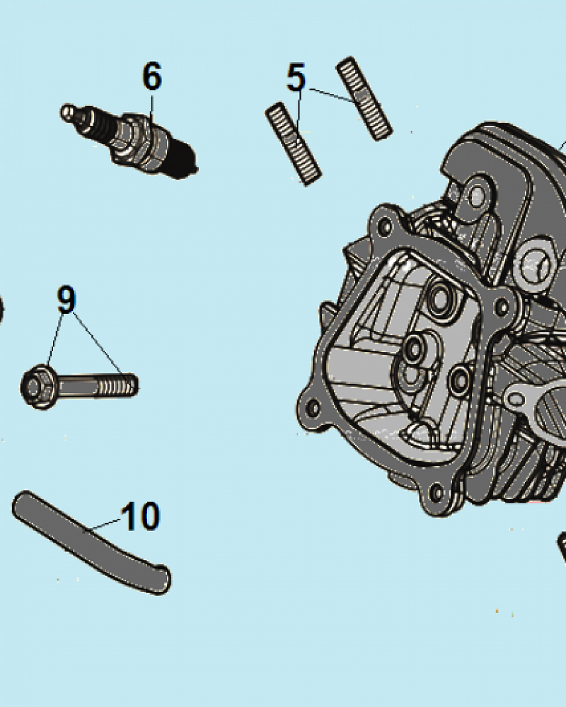 6 ГОЛОВКА БЛОКА КУЛЬТИВАТОР CHAMPION ВC5712  | ремонт | в СПБ