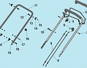 "1 РУЧКА - ТРОС ГАЗА Газонокосилка CHAMPION | до 2019 года | LM5345 Двигатель Т680 V=196 см³ с №04091700876  | Ремонт | Запчасти | в СПБ"