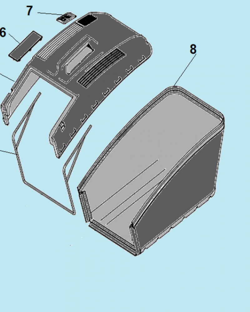 5 ТРАВОСБОРНИК - НОЖ Газонокосилка CHAMPION LM4840  | Ремонт | Запчасти | в СПБ