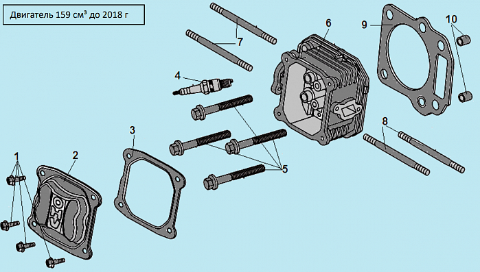 6 ГОЛОВКА БЛОКА КУЛЬТИВАТОР CHAMPION ВC5602 до 2018 ГОДА  | ремонт | в СПБ