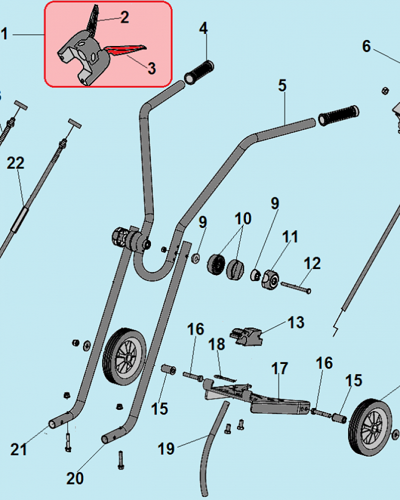 3 РУЧКА - ТРОС ГАЗА КУЛЬТИВАТОР CHAMPION ВC5602 до 2018 ГОДА  | ремонт | в СПБ