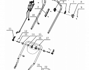 1 РУЧКА - ВЫКЛЮЧАТЕЛЬ ГАЗОНОКОСИЛКА ЭЛЕКТРИЧЕСКАЯ CHAMPION EM3616 | до 24.09.2021 года | Ремонт | Запчасти | в СПБ