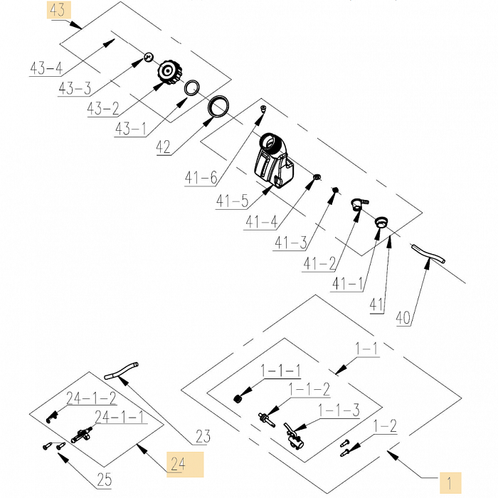 3 БАК - ШЕСТЕРНЯ - МАСЛОНАСОС | Запчасти для электропилы чемпион 418N-16 |