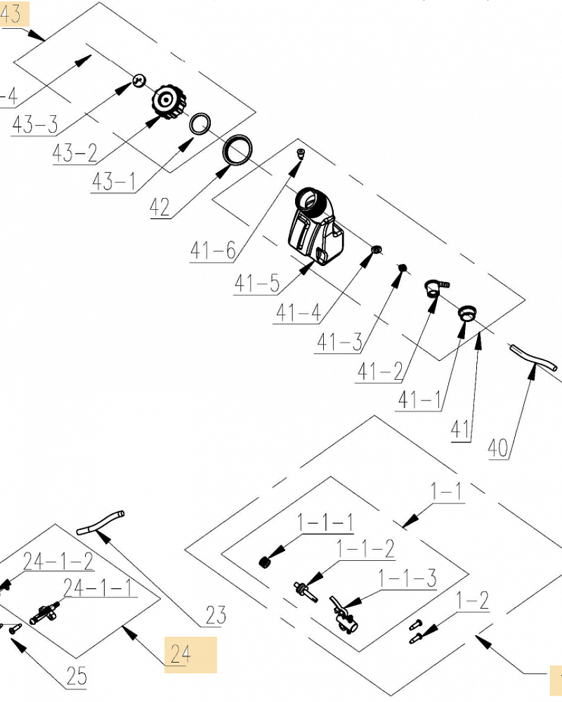 3 БАК - ШЕСТЕРНЯ - МАСЛОНАСОС | Запчасти для электропилы чемпион 418N-16 |