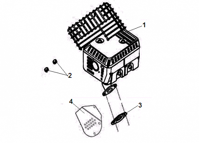 18 ГЛУШИТЕЛЬ | СНЕГОУБОРЩИК CHAMPION ST556 |Запчасти по России | СПБ