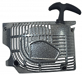 Стартер в сборе для бензопил 4500-5800  металлическая крышка и барабан стартера